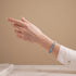 Aquamarin | Silber | Meerjungfrau Glas Macaron Armband